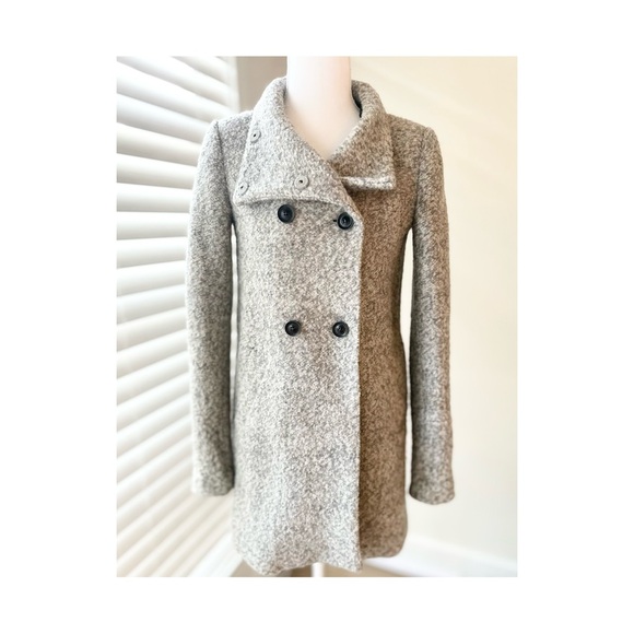 Only Women's Textured Gray Pea Coat - Picture 3 of 6